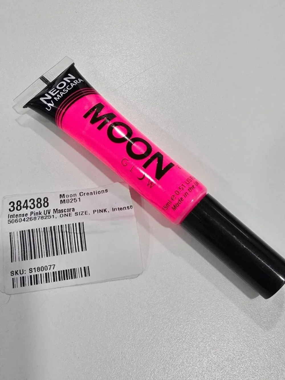 Moon Creations ✦ Neon UV Mascara ✦ Intense Pink Glow Under Blacklight NWT